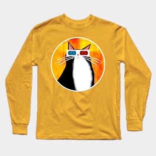 The 3D Tuxedo Cat Long Sleeve T-Shirt